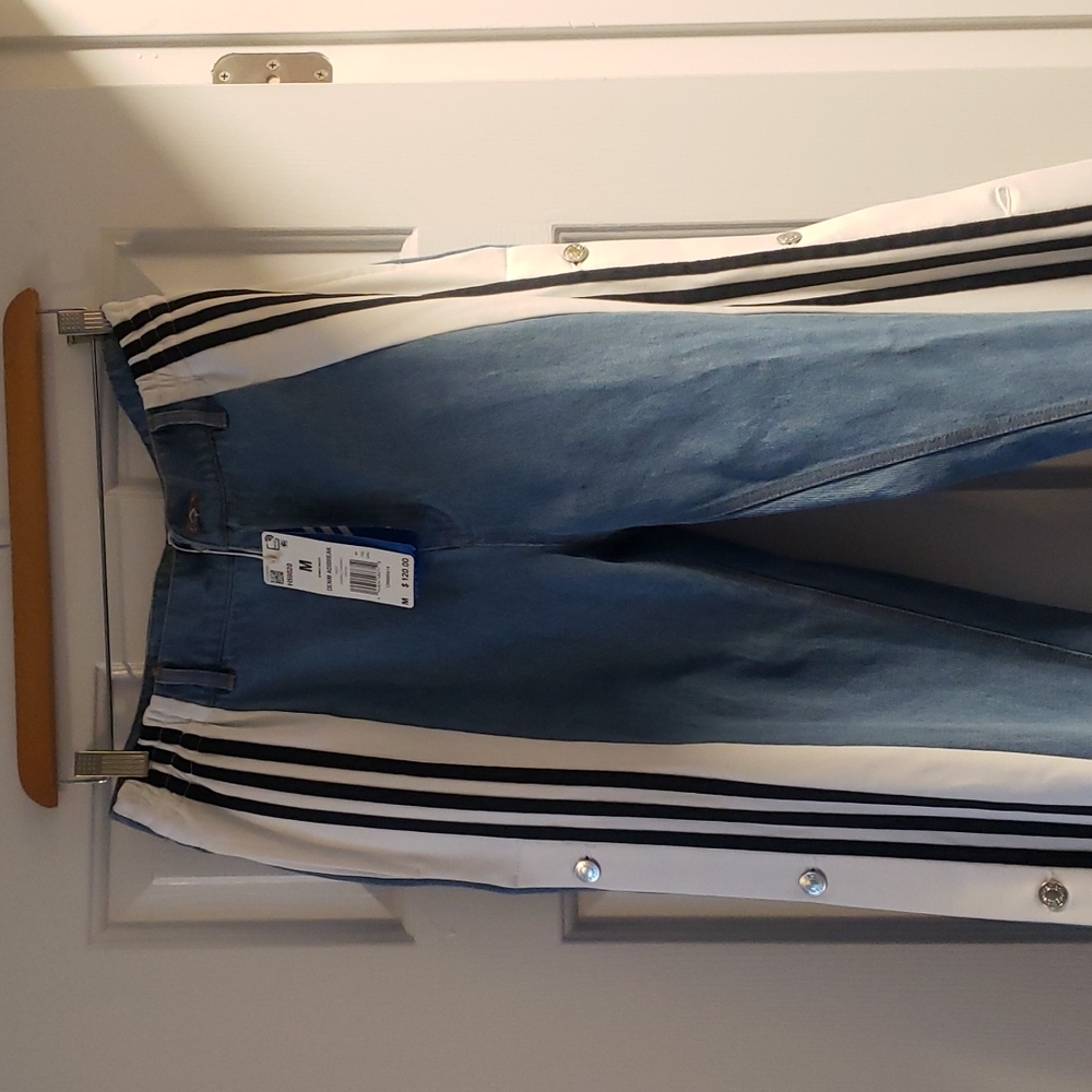 adidas Blue and White Track Pants